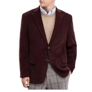 Tommy Hilfiger Mens Modern fit‎ Corduroy Sport Coat Blazer 44R Brown Solid